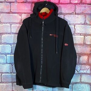 Simran Men’s XXL Black Zip Up Hooded Fleece Jacket Outdoor Casual